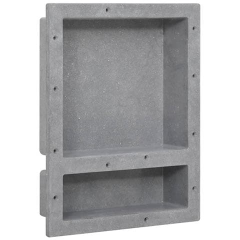 Nicchia Da Doccia Con 2 Scomparti Grigio Opaco 41x51x10 Cm - Foto 1