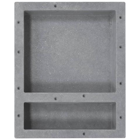 Nicchia Da Doccia Con 2 Scomparti Grigio Opaco 41x51x10 Cm - Foto 2
