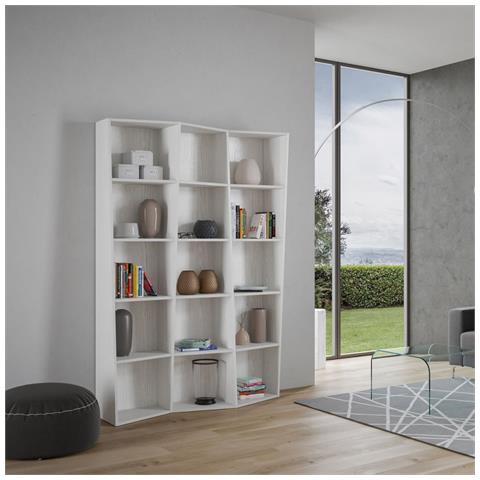 Libreria Moderna Trek 3 Elementi Bianco Frassino - Foto 3