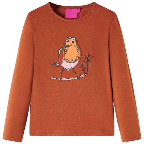 Maglietta Da Bambina A Maniche Lunghe Cognac 128 - Foto 1