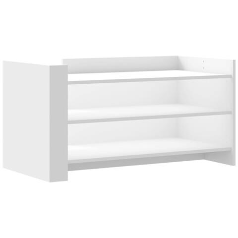 Tavolino Da Salotto Bianco 100x50x50 Cm In Legno Multistrato - Foto 2