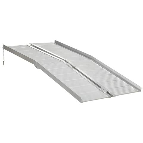 Rampa Per Sedia A Rotelle In Lega Di Alluminio Antiscivolo Capacità 272kg, 183x72x5cm - Foto 1