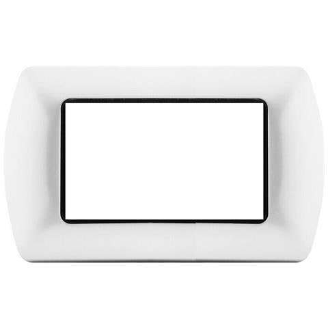 Placchetta Placca Bianco Compatibile Living 3 Posti Copri Interruttore Cl 119 - Foto 1