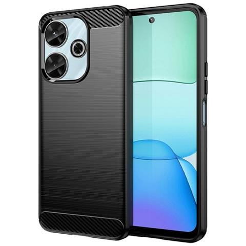 Custodia B-case Tpu Silicone Cover Case Per Xiaomi Redmi 13 4g Carbon Metal Black - Foto 1