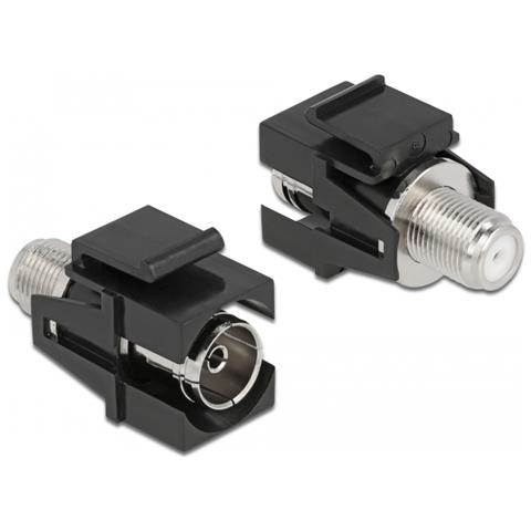 Modulo Keystone IEC femmina > F femmina nero - Foto 1