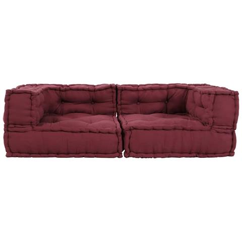 Pouf Modulare Marrone Rossiccio 140x70x36 in Tessuto - Foto 2