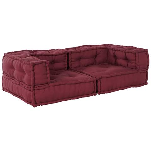 Pouf Modulare Marrone Rossiccio 140x70x36 in Tessuto - Foto 1