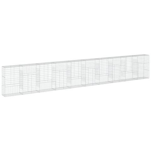 Cesto Gabbione Con Copertura 1000x50x150 Cm In Ferro Zincato - Foto 2