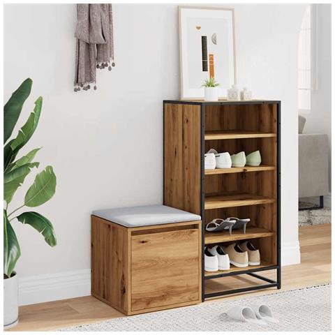 Cassetto Contenitore Rovere 40,5x40x40 Cm In Legno Multistrato - Foto 3