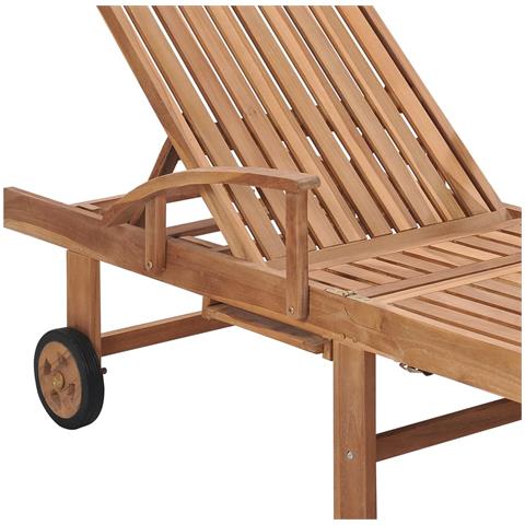 Lusso Casadino -  Lettino Prendisole Con Cuscino In Massello Di Teak Verde - Foto 8