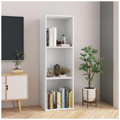 Lusso Casadino -  Libreria/mobile Tv Bianco 36x30x114 Cm In Legno Multistrato - Foto 8
