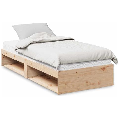 Divano Letto con Materasso 80x200 cm in Legno Massello di Pino - Foto 2