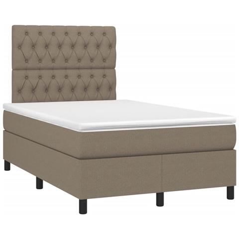 Giroletto a Molle con Materasso Tortora 120x190 cm in Tessuto - Foto 1