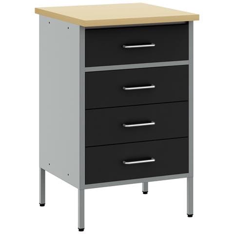 Armadio da lavoro  Nero 50x55x85 cm Acciaio - Foto 1