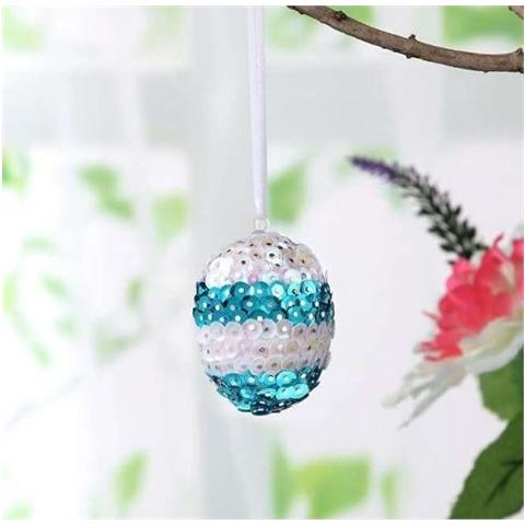 Set Decorativo Pasquale Uova Di Polistirolo Paillettes Adesivi 20 - Foto 4