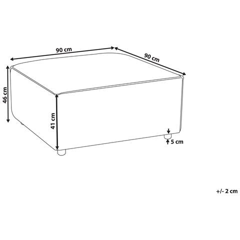 Ottomana Brande Pelle Sintetica Marrone Dorato - Foto 7