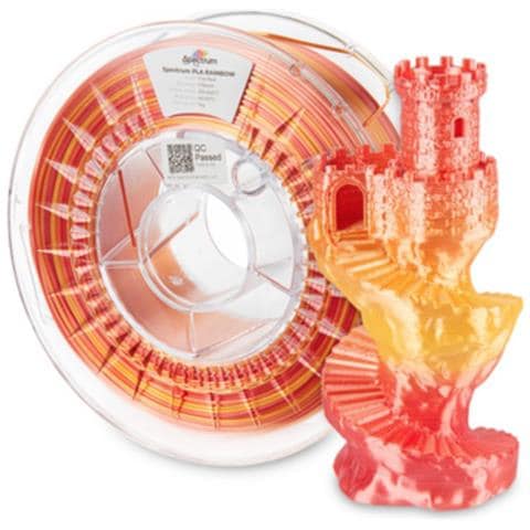 81017 materiale di stampa 3D Acido polilattico (PLA), Seta Rosso 1 kg - Foto 1