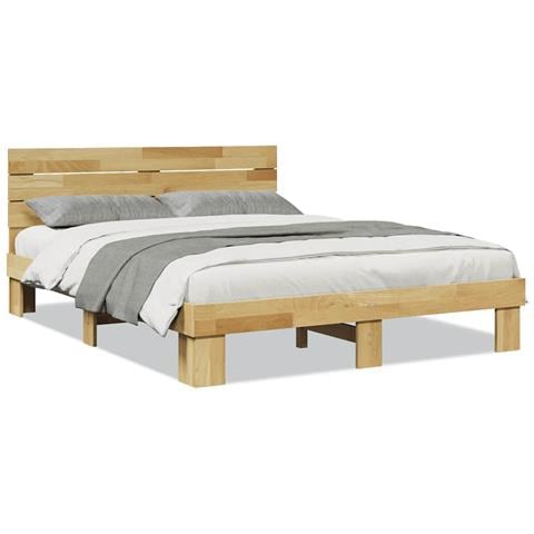 Struttura Letto con Testiera Senza Materasso 135x190 cm - Foto 1