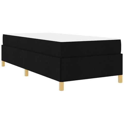 Letto a molle Nero e Bianco e Nero 100 x 200 cm Tessuto - Foto 1