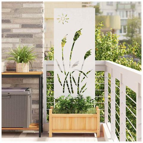 Schermo per privacy in giardino Traforo Bianco 50 x 140 cm - Foto 2