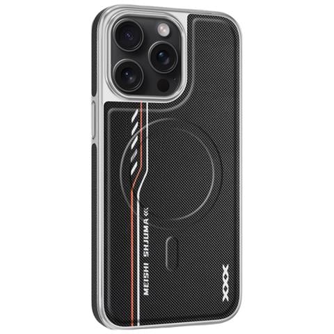 Custodia Magnetica Nera In Pc Compatibile Con Iphone 16 Pro - Texture Diamante, Protezione Antiurto - Foto 1
