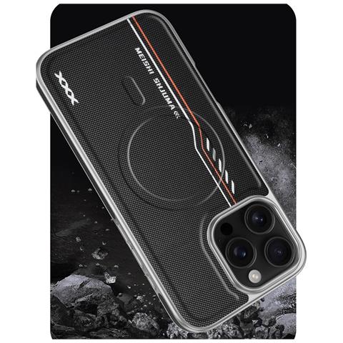 Custodia Magnetica Nera In Pc Compatibile Con Iphone 16 Pro - Texture Diamante, Protezione Antiurto - Foto 6