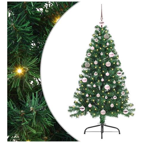 Albero di Natale artificiale con luci integrate Verde 150 cm - Foto 1