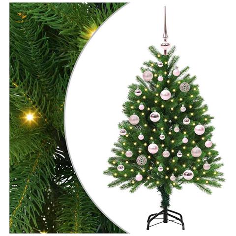 Albero di Natale con 150 LED con supporto Verde 120 cm PE - Foto 1