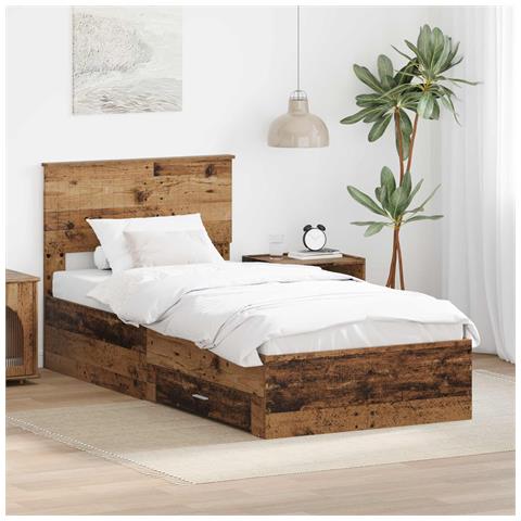 Struttura del letto Legno vecchio 90 x 200 cm Legno multistrato - Foto 2