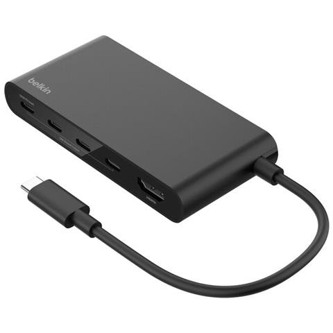 AVC021HQBK Hub di Interfaccia USB Tipo-C 10000 Mbit /s Nero - Foto 1