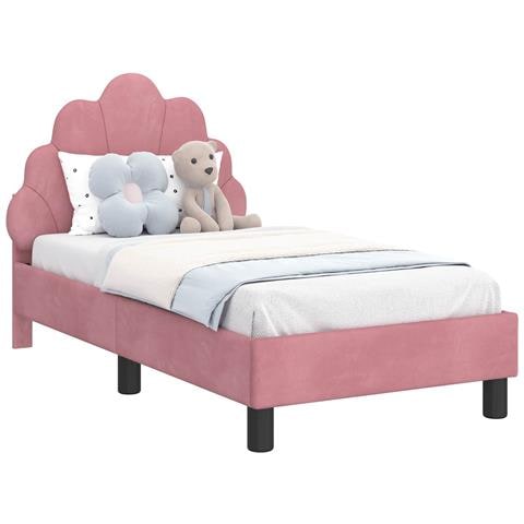 Struttura letto per bambini con testata Rosa 70 x 140 cm - Foto 1