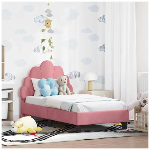Struttura letto per bambini con testata Rosa 70 x 140 cm - Foto 2