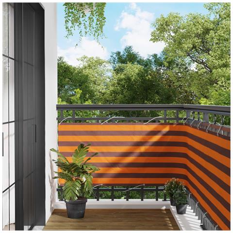 Schermo da balcone Arancione e Marrone 75 x 200 cm - Foto 2