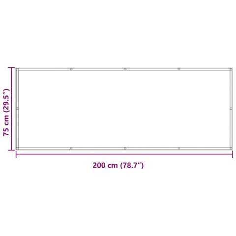 Schermo da balcone Arancione e Marrone 75 x 200 cm - Foto 8