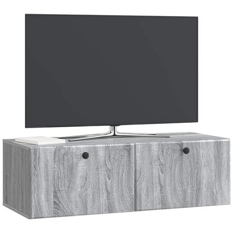 Mobile Porta TV da Muro 98 x 41 x 30 cm Sonoma grigio - Foto 2