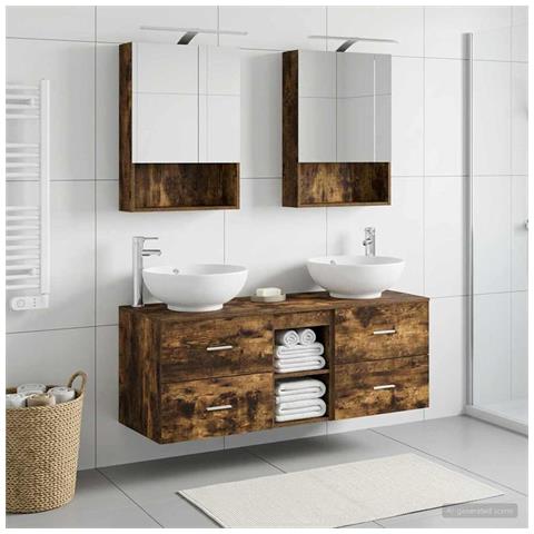 Set di mobili per il bagno 5 pcs Rovere Fumo - Foto 2