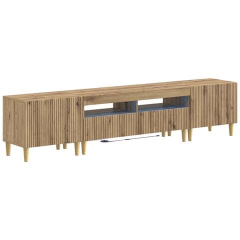 Mobile TV LED a 5 pezzi Rovere Artigianale Legno ingegnerizzato - Foto 1