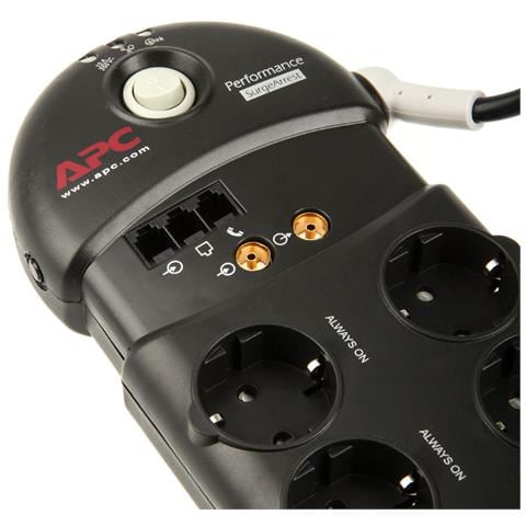 Performance SurgeArrest 8 Outlets w / Phone / Coax Protection 230V Germany, 2500J, Type F (Schuko) , 230V, 2,44m, Nero, 1,23 kg - Foto 3
