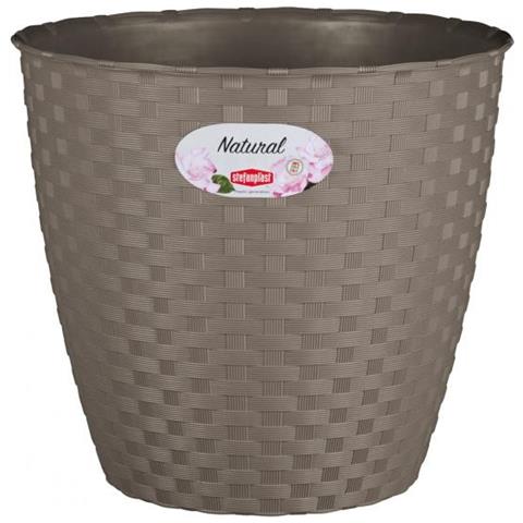 Vaso Linea Natural Polipropilene Riciclabile Diametro 14 cm Tortora - Foto 2