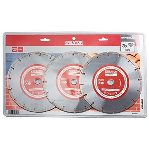 3 x Dischi Da Taglio Per Pietra Per Calcestruzzo, Tegole & Krt080102 ø 230 mm - Foto 1