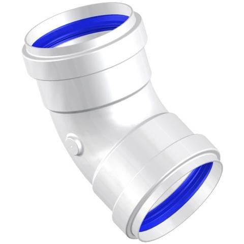 Curva 45° D. 80 F F Alluminio Bianco - Per Caldaia - Foto 1