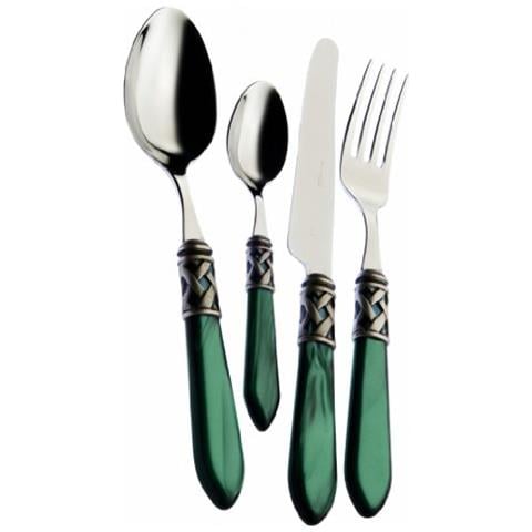 Posate Aladdin, Set 24 Pz. - Verde Silver - Foto 1