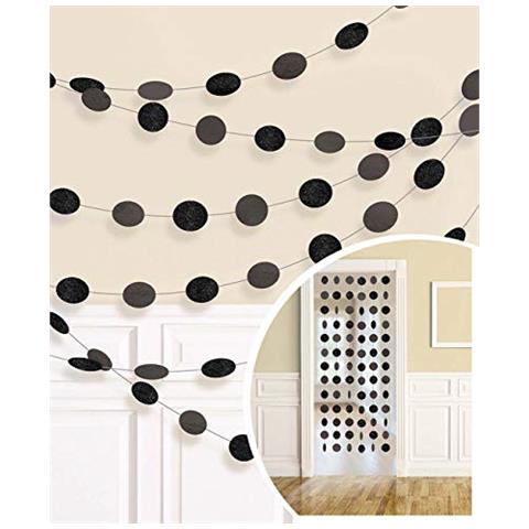 672424 - 10 2.13 m Nero Glitter String Decoration Kit - Foto 1