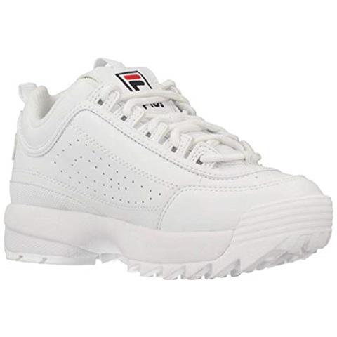 Distruptor Scarpe Sneakers Pelle Bianco Unisex Bianco 37 - Foto 5