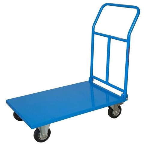 Pianale In Lamiera 20/10 Con Manico Pieghevole, 4 Ruote Girevoli - Foto 1
