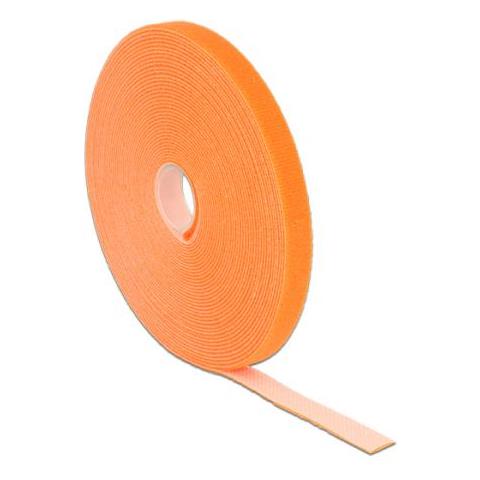 Nastro In Velcro Su Rotolo L 10 M X L 13 Mm Arancione - Foto 1