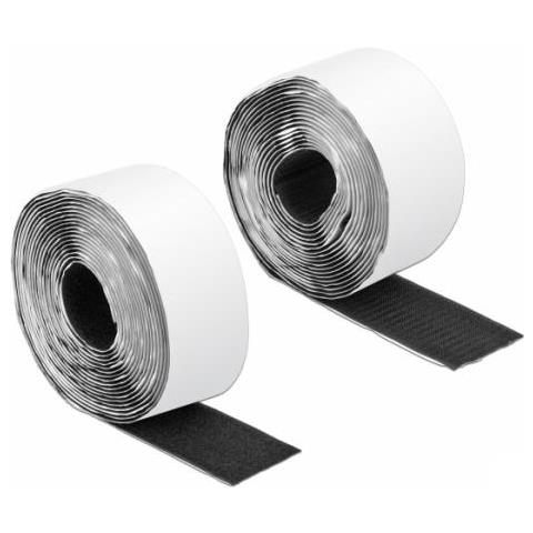 Nastro Velcro Autoadesivo 5 m x 50 mm Nero - Foto 1