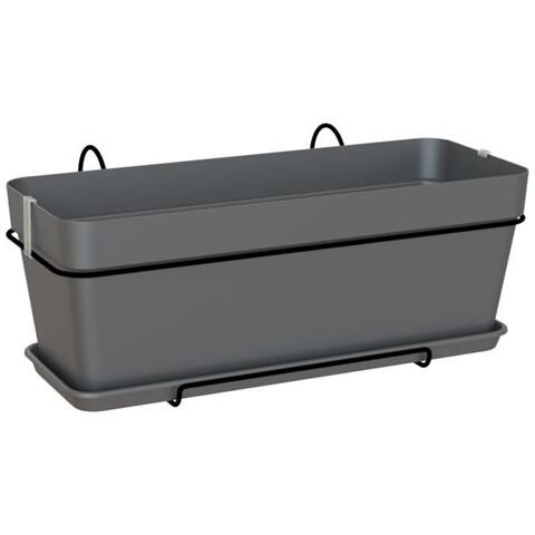 Fioriera ARTEVASI Venezia 40 Cm Antracite - Design Classico Con Sottovaso Incluso