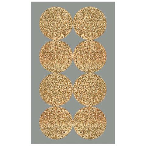 4 Fogli Di Adesivi Fsc Con Cerchi Dorati L - Foto 1