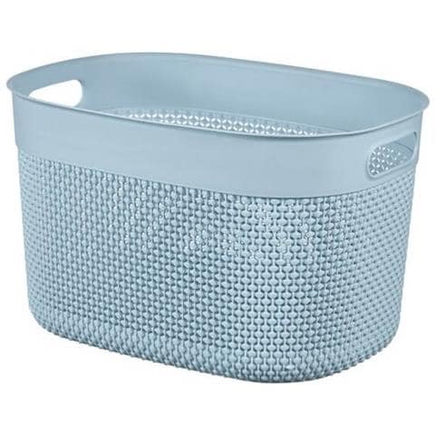Contenitore Filo Basket S Colore Stone Blu Cm24x18x12h - Foto 1